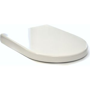 Toiletzitting sanicare soft-close rondo met deksel 35,6x43,5 cm wit