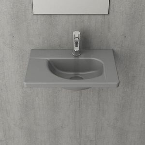 Boss & Wessing - Bocchi - Fontein - Mat Grijs - Keramiek - Inclusief Kraangat
