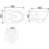 Geberit - UP100 - Toiletset - Wit - Keramiek - Inclusief Softclose Zitting