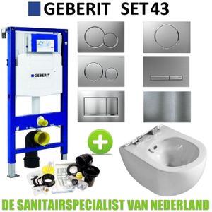 Geberit up320 toiletset set 43 creavit free met bidet randloos met sigma drukplaat