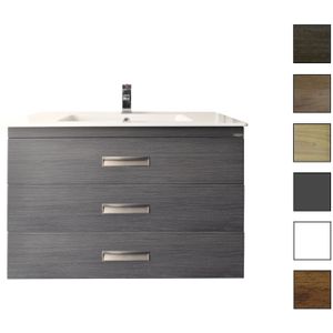 Badkamermeubelset Sanicare Q3 3 Soft-Close Laden 60 cm Hoogglans Wit (spiegel optioneel)