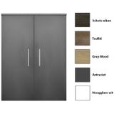 Kolomkast sanicare q4/q15 2-deurs soft-closing 90x67x32 cm grey-wood