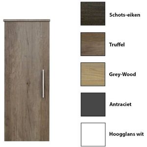 Kolomkast Sanicare Q15 1 Soft-Closing Deur 90x33,5x32 cm Grey-Wood Sanicare