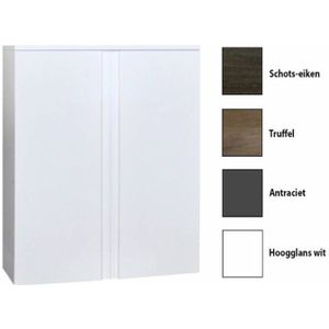 Sanicare - Q7 - Kolomkast - Hoogglans Wit - 2-Deurs - Soft-Closing