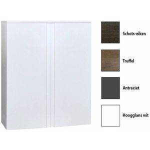 Kolomkast sanicare q7 2-deurs soft-closing greeploos 90x67x32 cm hoogglans wit