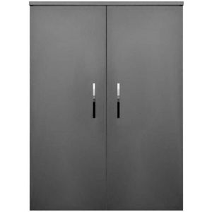 Kolomkast sanicare q6/q14/q16 2-deurs soft-closing chromen greep 90x67x32 cm grey-wood