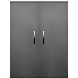 Kolomkast Sanicare Q1/Q4/Q12 2-Deurs Soft-Closing Chromen Greep 90x67x32 cm Grey-Wood