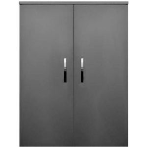 Kolomkast sanicare q1/q12/q17 2-deurs soft-closing chromen greep 90x67x32 cm grey-wood