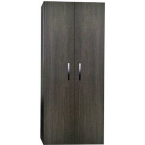 Kolomkast sanicare q1/q12/q17 2-deurs soft-closing chromen greep 160x67x32 cm grey-wood