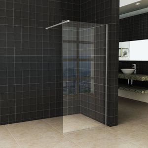 Bws douchewand pro line helderglas 8 mm | nano coating | rvs | inloopdouche