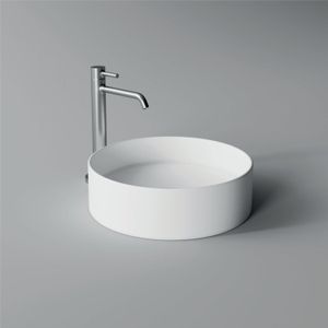 Opbouw Wastafel Salenzi Hide Circle 40x12 cm Mat Wit