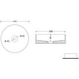 Opbouw wastafel salenzi hide circle 40x12 cm mat roze (inclusief bijpassende afvoerplug)