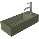 Salenzi Spy fontein 45x20 cm Mat Groen (inclusief bijpassende clickwaste)