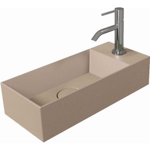 Salenzi Spy Fontein met clickwaste 45x20 cm mat taupe