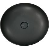 Outlet opbouw waskom salenzi form 45 cm mat zwart (inclusief bijpassende afvoerplug)