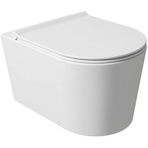 Salenzi Civita wandcloset toiletpot randloos mat wit 50x35x36.5cm
