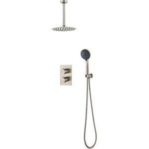 Inbouw regendouche bws exclusive volledig 304 rvs 20 cm met 3 standen handdouche plafondmontage
