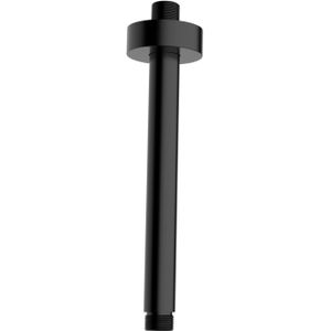 AQS Douchearm Luxe Rond Plafondbevestiging 20cm Mat Zwart