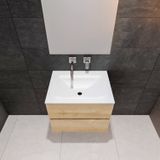 Badkamermeubel solid surface bws oslo 60x46 cm wood washed oak (0 kraangaten)