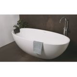 Vrijstaand bad luca sanitair vasca 180x80x60 cm mineral stone glans wit
