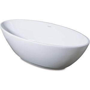 Vrijstaand bad luca sanitair primo 180x80.5x60 cm acryl glans wit