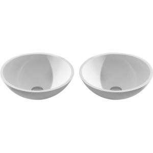 2x waskom wiesbaden solid surface rond 43x43x13 cm