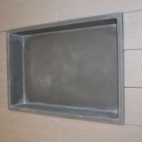 Inbouwnis luca sanitair 44.5x29.5x8 cm solid surface rechthoek mat wit