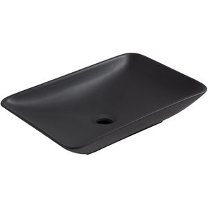 Bws opzetwastafel pare 58x37x12 cm mat zwart