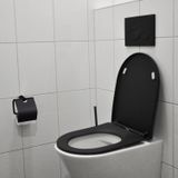 Bws toiletzitting vera shade fit met deksel met soft close mat zwart