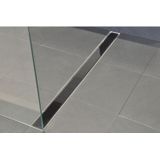 Bws glasrooster tbv rvs douchegoot 70x7 cm zwart