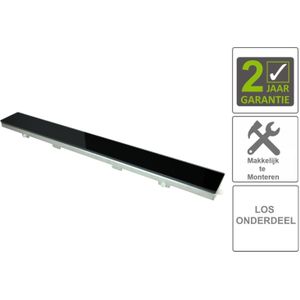 BWS Glasrooster Tbv RVS Douchegoot 60x7 cm Zwart