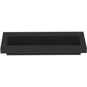 Bws wastafel hardsteen 80x46x5 cm 0 kraangaten mat zwart
