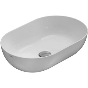 Waskom luca sanitair blobo 60x41x16 cm opzet wastafel (zonder overloop) wit