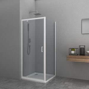 Douchecabine allibert happy 80x80x185 cm 4mm helder glas wit