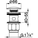 Clickwaste salenzi giro gegalvaniseerd geborsteld messing goud ø66 mm