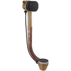 Badafvoer met Vulcombinatie Salenzi Giro Gepoedercoat Messing Mat Zwart ø48 mm