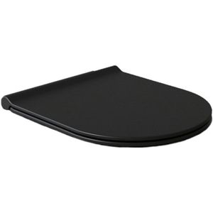 Salenzi - Form Slim - Toiletzitting - Mat Zwart - Soft-close