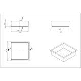 BWS Inbouwnis | 30x30x10cm | RVS Mat Wit
