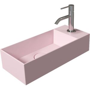 Fontein salenzi spy 45x20 cm mat roze (inclusief bijpassende waste)