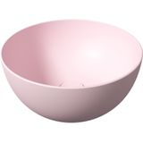 Salenzi Unica ronde waskom opbouw 40x20 cm mat roze (inclusief bijpassende clickwaste)