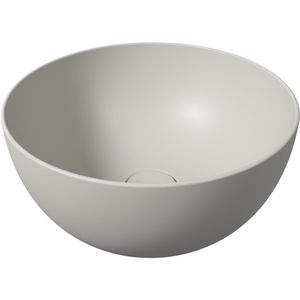 Ronde waskom opbouw salenzi unica round 40x20 cm mat grijs