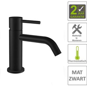 Boss & Wessing - Wastafelmengkraan - Mat Zwart - Keramisch Binnenwerk