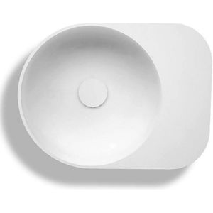 Wastafel Ideavit Solidcap 6.0 Opbouw 50x38x15.5 cm Solid Surface Mat Wit