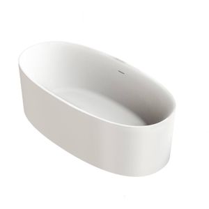 Ligbad Vrijstaand Ideavit Colidcliff 175x88x56 cm Solid Surface Mat Wit