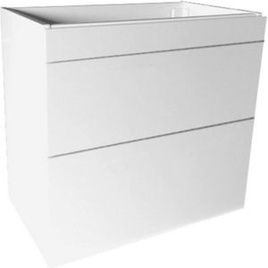 Onderkast Best Design Beauty Greeploos 60 cm Softclose Incl. Wastafelblad Glanzend Wit