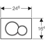 Bedieningsplaat Geberit Sigma 01 Frontbediening Mat Goud