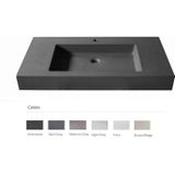 Opzet wastafel urbi et orbi plura uni 70 beton 70x50x12 cm bruin /beige