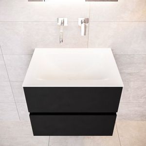 Badkamermeubel Solid Surface AQS Oslo 60x45 cm Mat Zwart Urban Aqua Splash