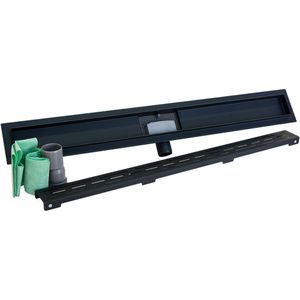 Douchegoot Sanilux 80 cm Mat Zwart met Sifon