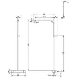 Glijstang lacus linosa 101x45 cm verchroomd messing